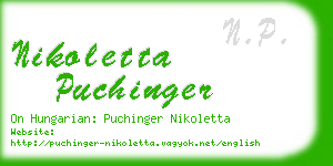 nikoletta puchinger business card